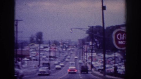 MEMPHIS TENNESSEE USA-1963: Suburban Driving Footage