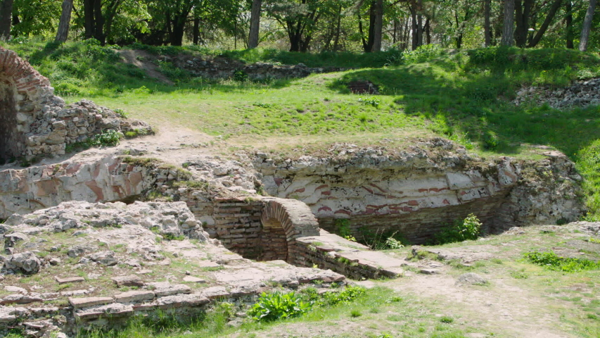 Ancient Roman ruins in Budapest, Hungary.