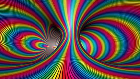 Loop twisted rotation - Rainbow strip colors