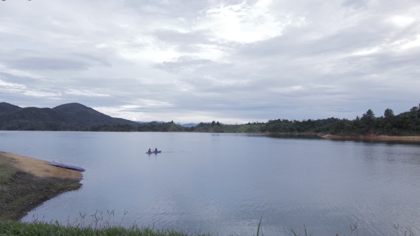 Landscape with river and forest in Guatape, Colombia image - Free stock ...