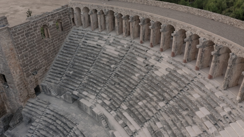 Very ancient building. Aspendos, a Greek amphitheater