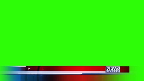 News Red Layout Green Screen 3D Rendering Animation
