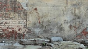 old grunge brick wall texture background 4k video