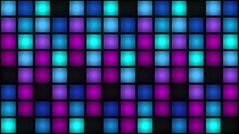VJ Colorful Box Lights Flashing - Rush Strobe Lights Bulb - Wall of Lights Stage - Flickering Led Blinking Lights VJ Loop