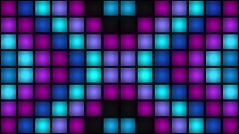 VJ Colorful Box Lights Flashing - Rush Strobe Lights Bulb - Wall of Lights Stage - Flickering Led Blinking Lights VJ Loop