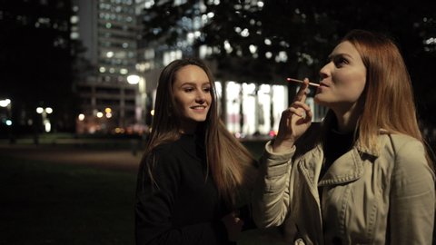 Red Haired Girl Inhales Smoke Of Stock Footage Video 100 Royalty Free 1042763590 Shutterstock