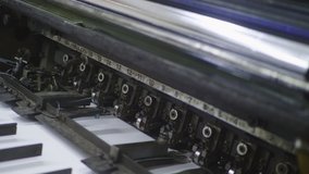 Detail of Modern Printing Machine full automatic. 