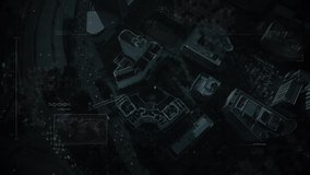 Animation of fast moving clock with data scanning and processing over cityscape in the background - Powered by Shutterstock - Get 15% off with code: PIKWIZARD15