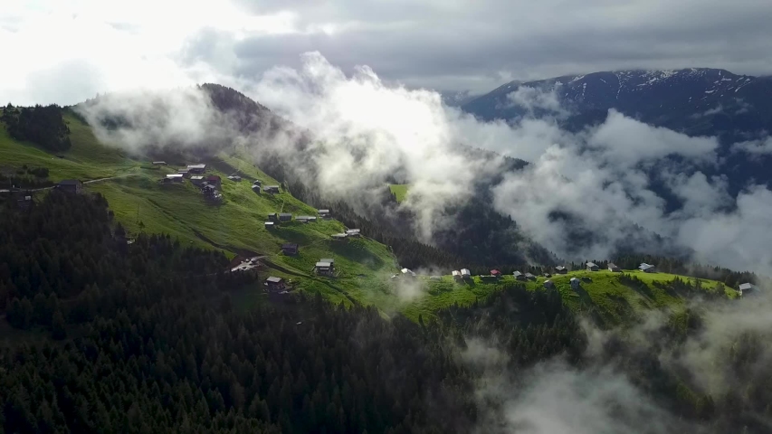 Aerial Pokut Plateau Rize Camlihemsin,Pokut plateau in the Black Sea and Turkey. Rize, Turkey. Royalty-Free Stock Footage #1043060743