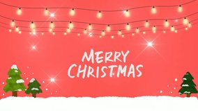 Marry Christmas animation background video motion premium
