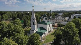 Yaroslavl/Russia Aerial video of Yaroslavl, city in Russia  taken by drone camera