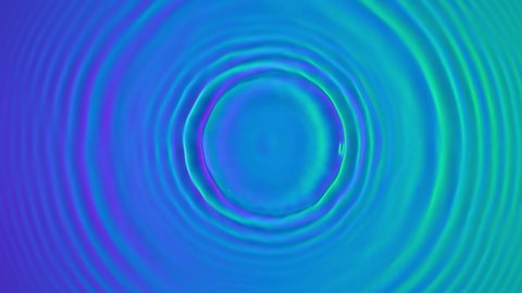 Super Slow Motion Shot of Water Drop Falling into Neon Water at 1000fps. स्टॉक वीडियो