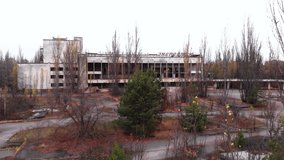 Chernobyl Exclusion Zone. Pripyat. Aerial.