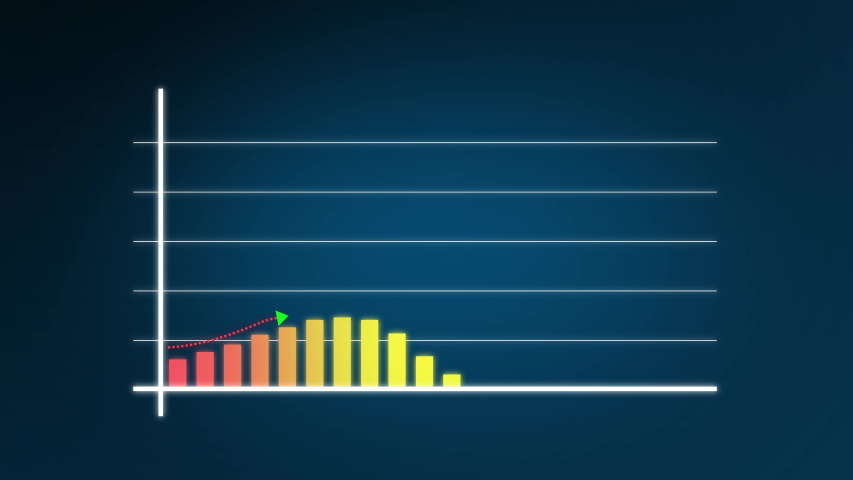 Business Growth And Success Arrow Infographic motion background. Rising ...