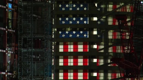 New York City, New York, USA, 26/03/2011. Construction of One World Trade Center and 9/11 Memorial.  