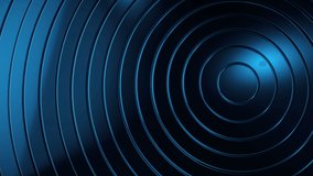 3d circles pattern with blinds effect. Blue metallic clean rings animated. Abstract background for business presentation. Seamless loop texture. - Powered by Shutterstock - Get 15% off with code: PIKWIZARD15