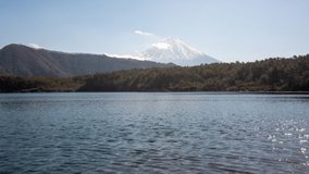 4K time lapse video of Beautiful scenery Mount Fuji or Fujiyama mountain at Lake Saiko in Yamanashi Prefecture, Japan