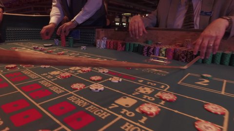 Casino Gambling Chips Craps Table