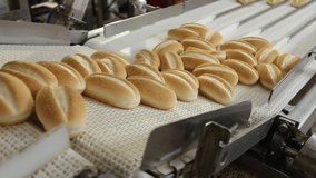 Bread industry, beautiful breads ready to pack in a professional bakery industry, hands of worker monitoring product quality, quick line production - Powered by Shutterstock - Get 15% off with code: PIKWIZARD15