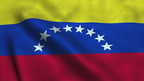 Venezuela flag waving. National flag Bolivarian Republic of Venezuela