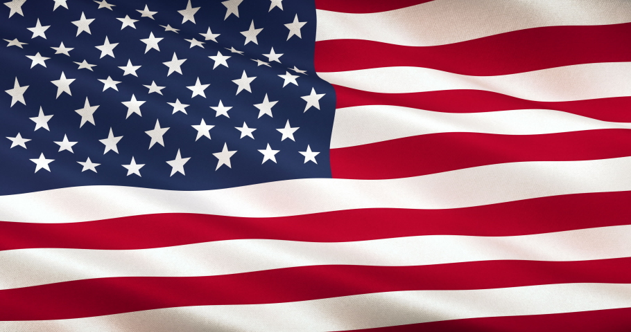 American Flag Waving Seamless Loop 