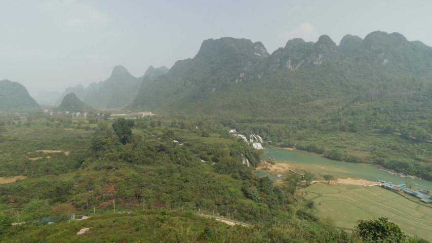 Ban Gioc waterfall from above