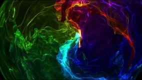 Energy space effect video multicolored background.
