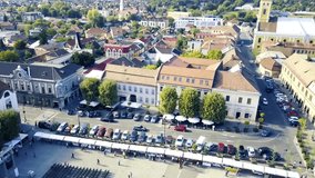 Baia Mare/Romania                    Aerial video of old downtown of baia mare                  taken by drone camera