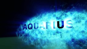 aquarius horoscope intro. astrology motion thumbnail.
