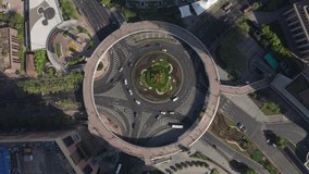 Aerial 4k video of Shanghai in the day time and top view of Lujiazui skywalk, The bund with dolly shot camera movement - Powered by Shutterstock - Get 15% off with code: PIKWIZARD15