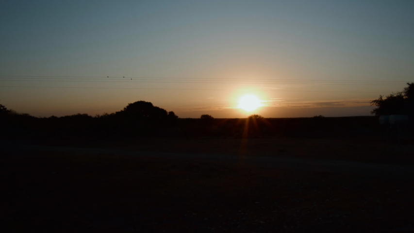 The sun rising in Texas in the United States.