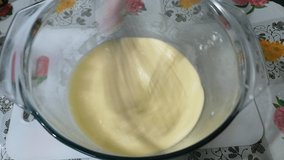 Time Lapse Video Of A Professional Baker Preparing The Cake Batter (Whipping)