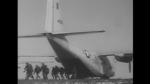 CIRCA 1956 - The C-123's capabilities are demonstrated at Eglin Air Force Base.