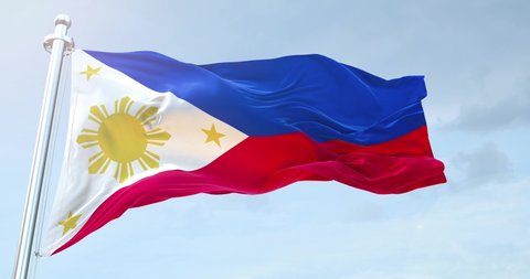 Philippines Flag Waving loop 4K