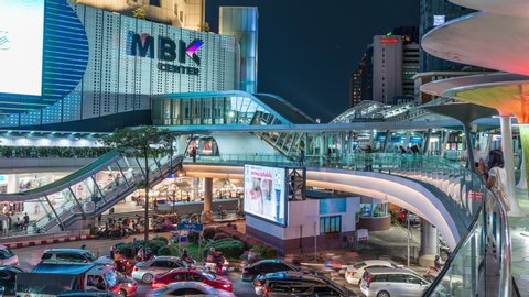 Bangkok , Thailand - 30 AUG 2019 : MBK Center is probably Bangkok's most legendary shopping mall, popular with both tourists and locals, and busy with shoppers every day.