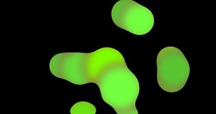 Abstract background with morphing liquid in green tones. 4k 25 seconds long video in flat style