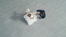 The Groom And The Bride Romantic Dance Wedding Photography Drone - Powered by Shutterstock - Get 15% off with code: PIKWIZARD15