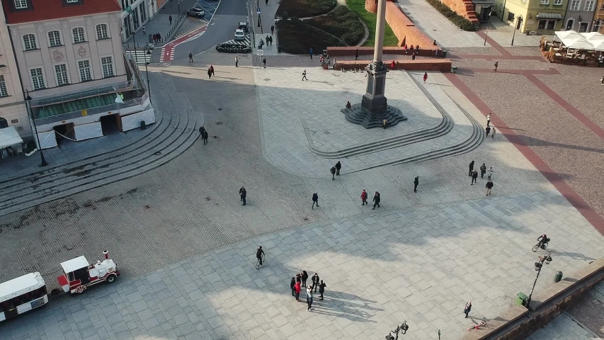 Square in the old town with tourists