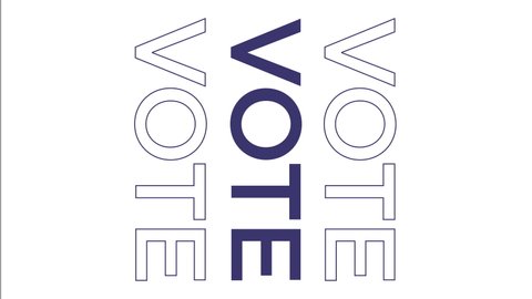Vertical vote animated text poster. Great for billboards or social media posts rallying voters to get out there and make a difference. 