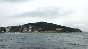 Istanbul Islands Sea landscape view wonderful panoramic Panorama Istanbul Islands landscape Tourism travel sightseeing vacation Buy 4K video.