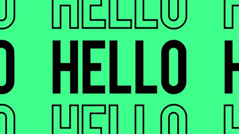 Hello Hi kinetic animated text. Great for social media background or insert splash of color into your edit.  