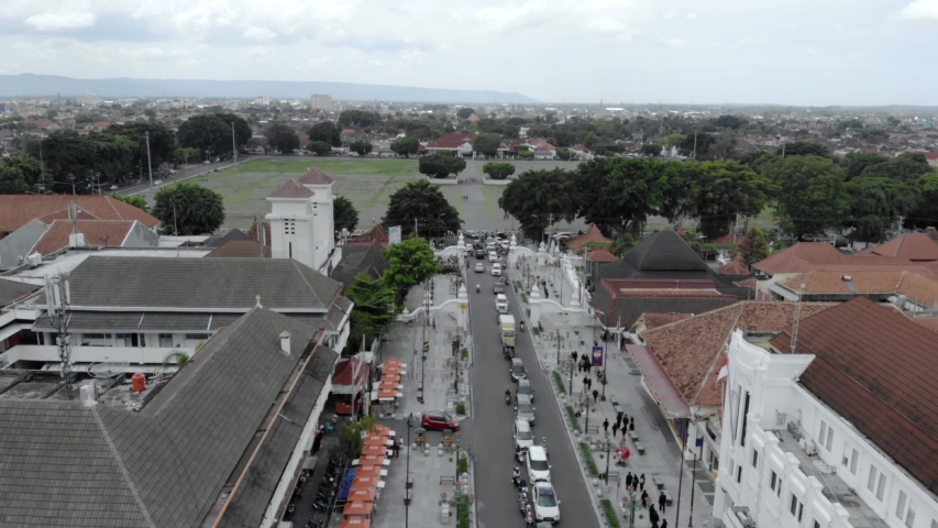 Aerial View Of Malioboro Street Stock Footage Video 100 Royalty Free 1043667889 Shutterstock