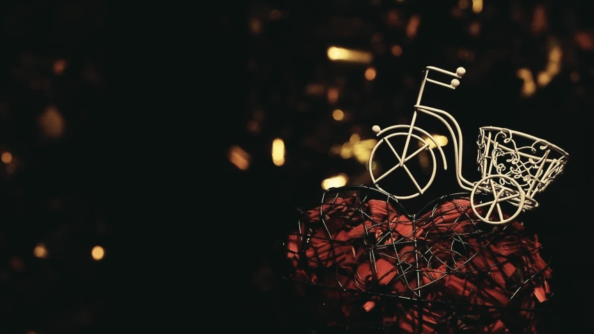 bicycle petal heart dark background 