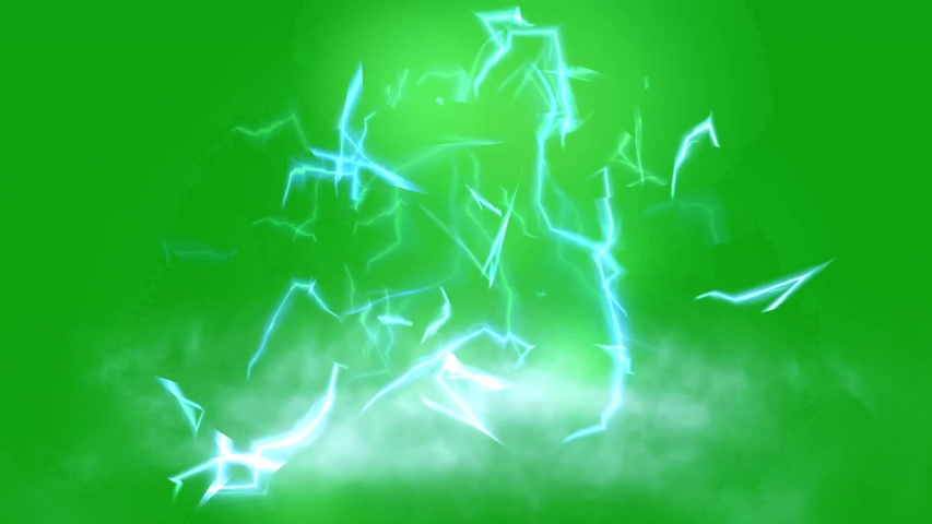Sparkling electricity with green screen background Royalty-Free Stock Footage #1043681755