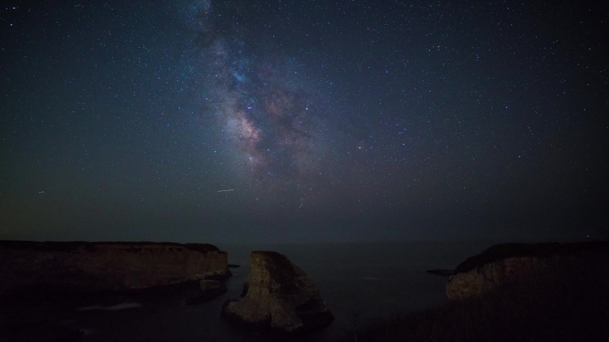 Amazing view of the night sky with milky way over national parks