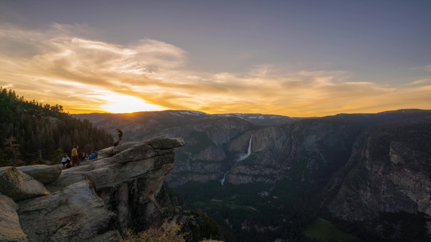 Sunset over Yosemite national park, CA