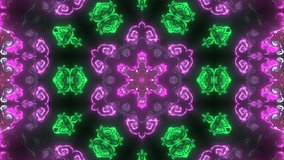 HD video Pink, Purple and multicolor Kaleidoscope Background 