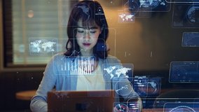 System engineering concept. Asian engineer working in the office. GUI (Graphical User Interface). - Powered by Shutterstock - Get 15% off with code: PIKWIZARD15