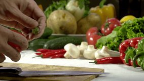 Video of Knife Cutting Tomato HD