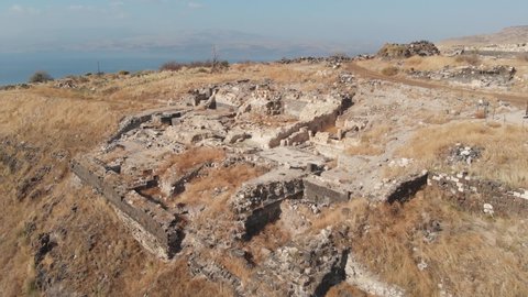 Bath complex near the southwestern walls of the city Hippos-Sussita - An ancient hilltop settlement near the Sea of Galilee, Israel.